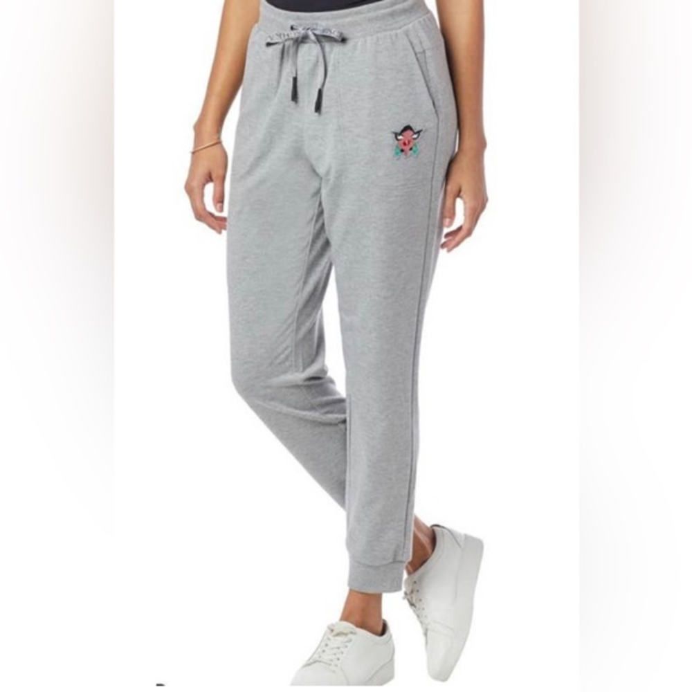 NWT‎ Badgley Mischka Drawstring French
Terry Gray Cartoon Jogger Pants Size M